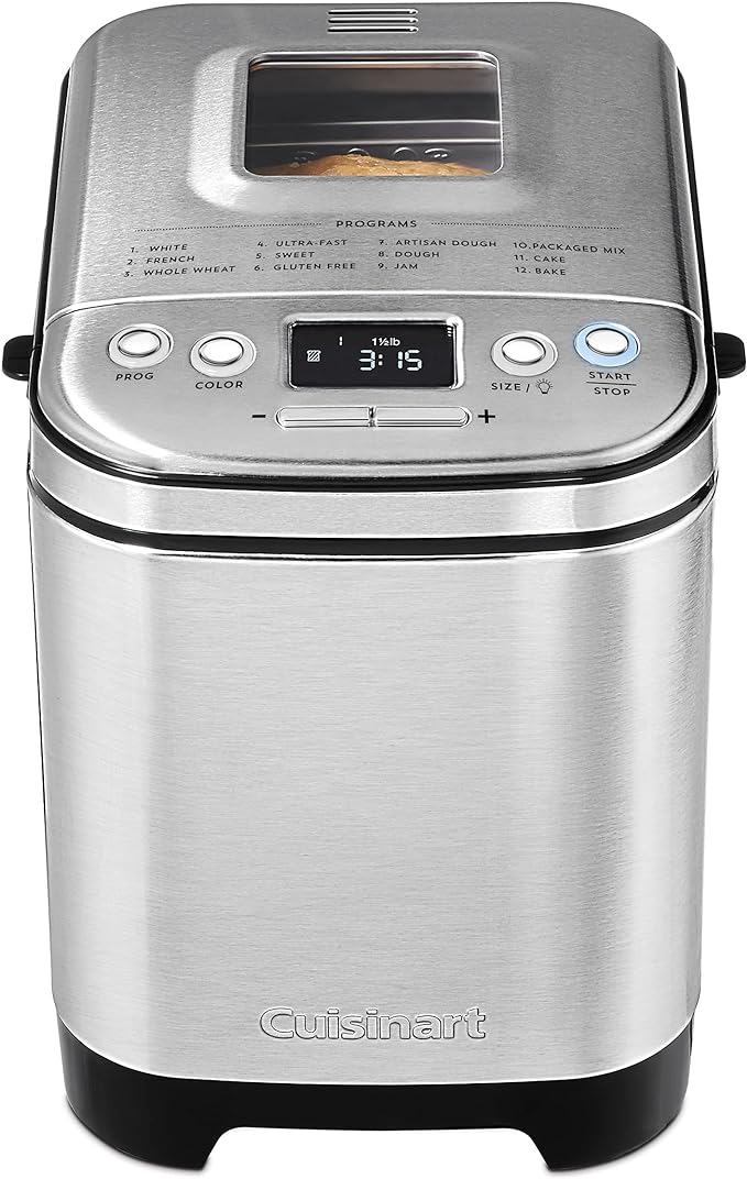 Cuisinart CBK-110C Compact Automatic Bread Maker, Stainless Steel-2