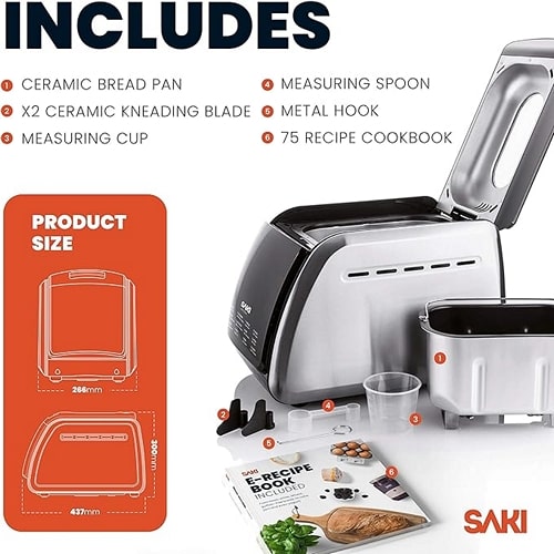 SAKI 3 LB Large Bread Maker Machine-5